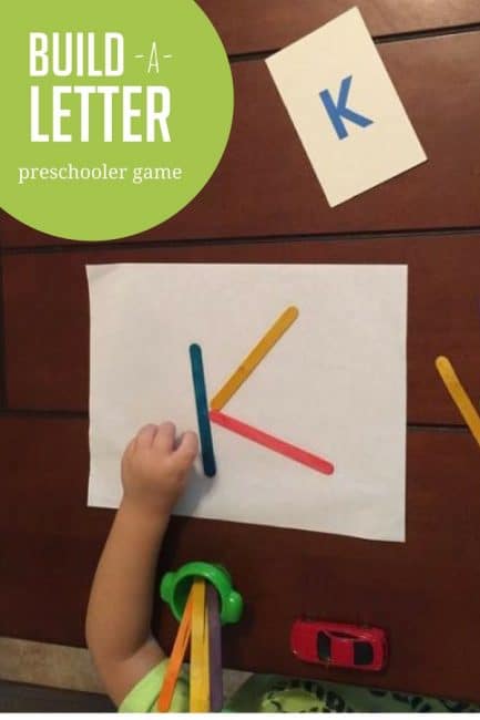 Take a break from worksheets with this fun hands-on build a letter game for preschoolers.