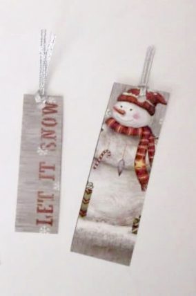 Turn Christmas Cards into Bookmarks