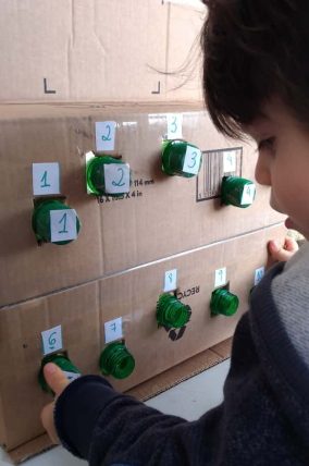 Upcycled Number Matching Box