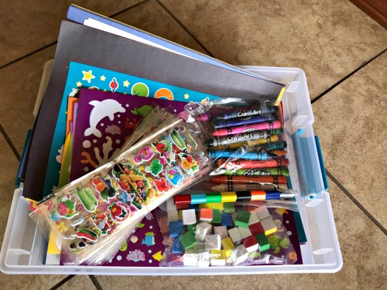 Build a DIY sticker activity busy box for your toddlers to stay occupied when you need to get something done.