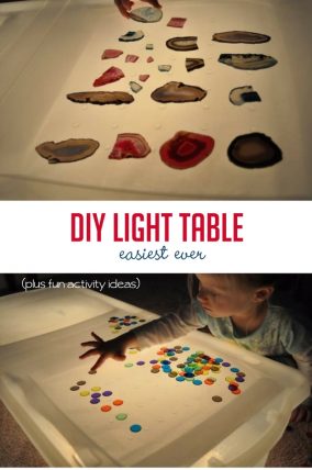 Make an easy DIY light table for fun play with your children