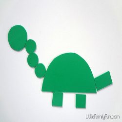 Build a Dinosaur with Shapes- Little Family Fun