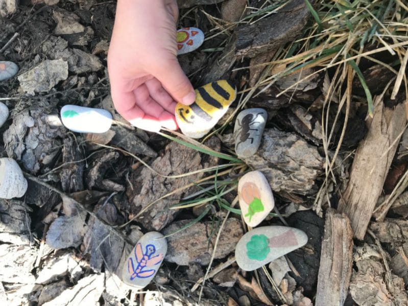 Take your DIY story stones outside for inventive natural play.