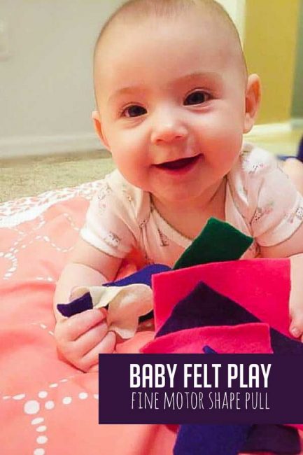 Explore touch and build fine motor skills with a low-prep baby felt play activity