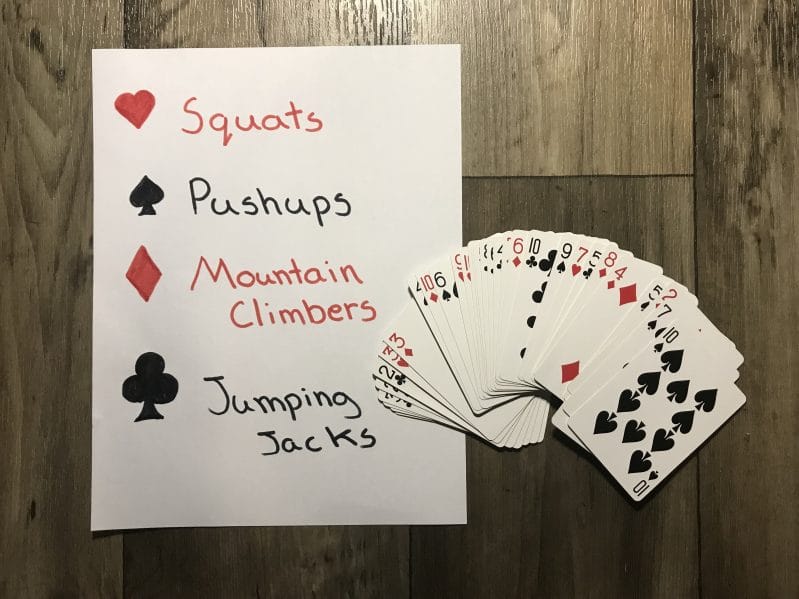 Use a card deck to build a fun exercise routine