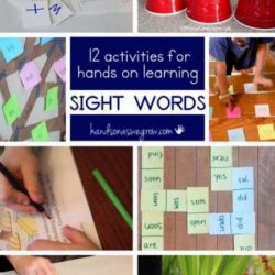 Hands On As We Grow- 12 Sight Word Activities
