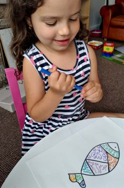 Make a Zentangle drawing with your child for a relaxing and creative art activity.