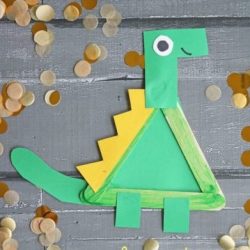 Build a popsicle stick dinosaur from Glued to My Crafts