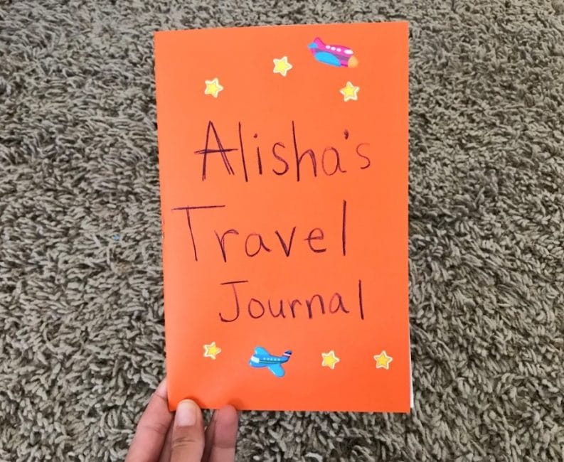 Decorate the cover the your travel journal with your child!