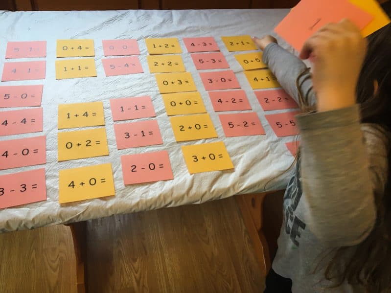 Learn math facts with a fun game for kindergarteners!