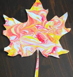 Marbled Fall Leaves- Teaching with TLC