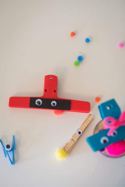 DIY monsters clips make practicing fine motor skills a snap! Join The Activity Room for even more kid-friendly activity ideas every day!