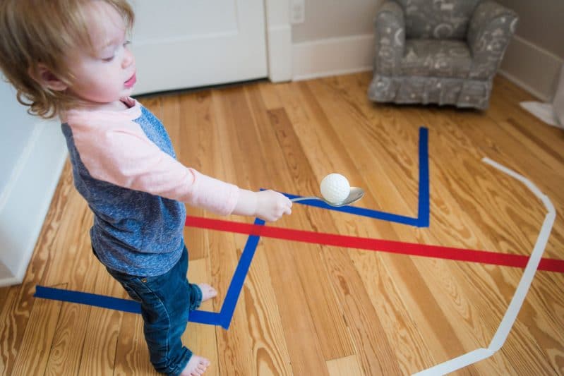 Try two simple line walking activities to practice fine motor and coordination skills with your toddler or preschooler.
