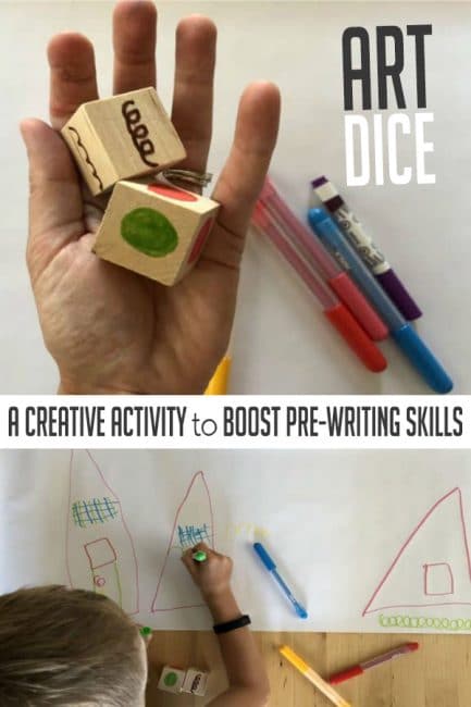 Make DIY art dice to boost pre-writing skills and creativity!