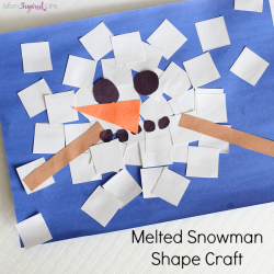 Melted Snowman Collage- Fun Learning For Kids