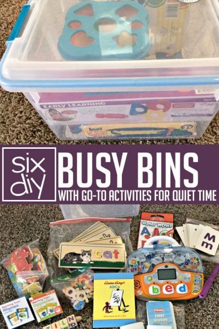  Build your own DIY hectic bins for lots of independent play activities!