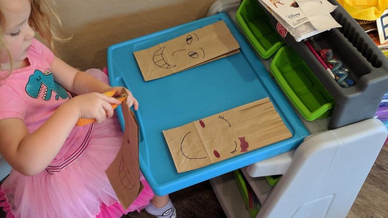 Work on scissor and fine motor skills with a silly paper bag haircuts activity from our Member of the Month, Stephanie.