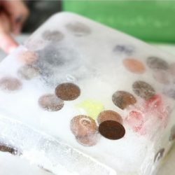 Pot of Gold Ice Melting- Little Bins for Little Hands