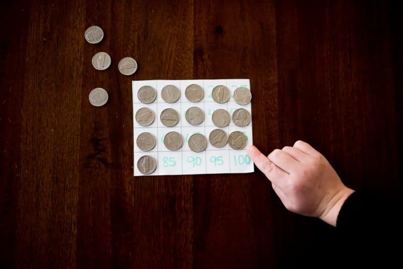 Learn to skip count by 5 with nickels!