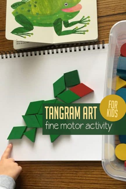 Take the Eric Carle art challenge with your kids to make beloved books come to life - using only tangram blocks! Can you do it?