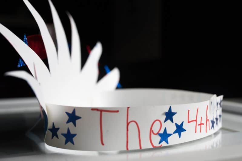Decorate your 4th of July crowns with festive sayings and lots of stars!