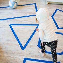 What Shapes Does it Land On Activity for Toddlers