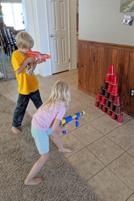 Ready, aim, target practice! You'll love this creative twist on a classic Nerf gun activity!