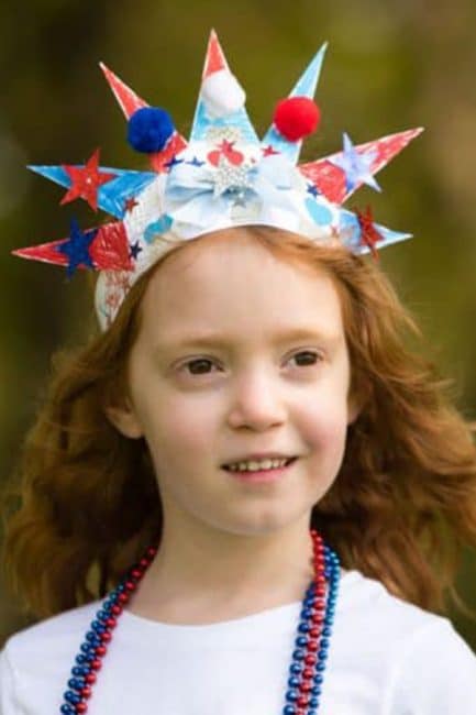 DIY a cool crown for an extra festive Fourth of July!