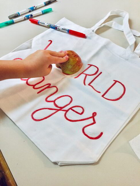 Your child will love using real food to make this fun present!