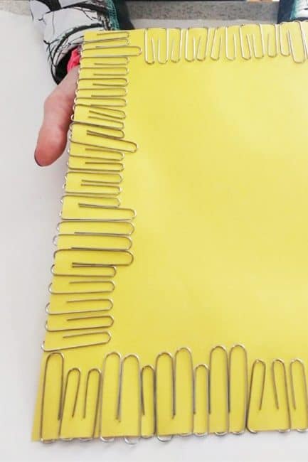 Two easy supplies - paper clips and sturdy paper - make one great fine motor activity!