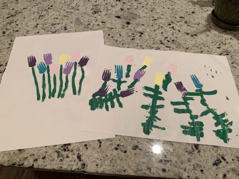 Bring some spring blooms into the dead of winter with a painting forks activity!