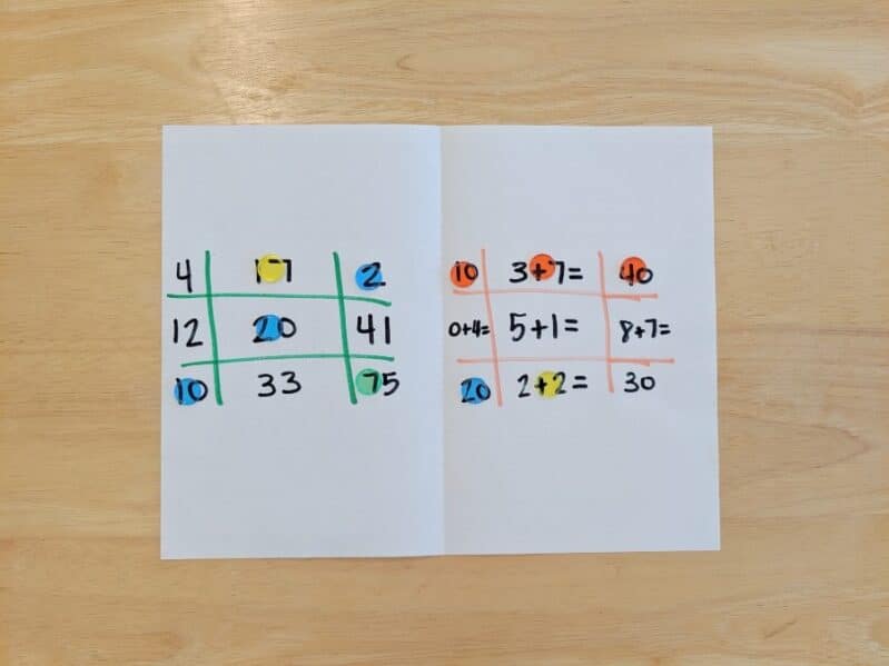 Work on math skills with a fun tic-tac-toe activity!