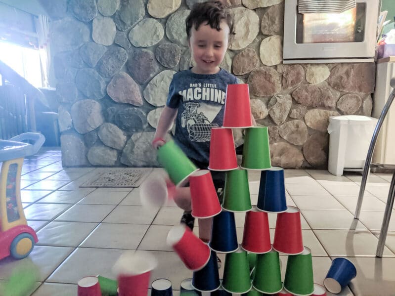 Melinda, our MOTM, loves this quick set up cup stacking challenge!