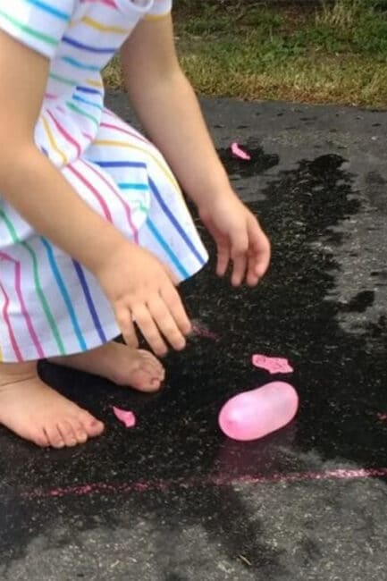 Mix a little bit of shape learning into your next water balloon activity!