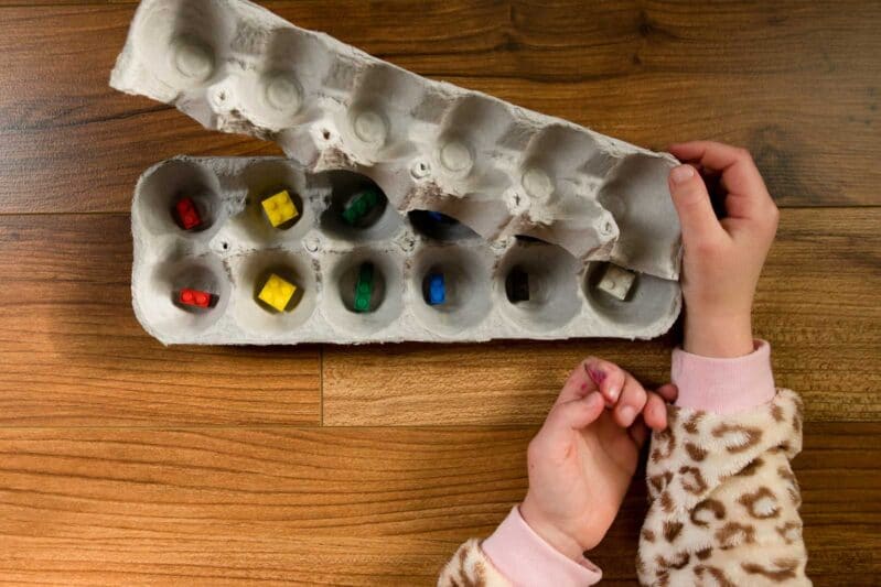 Build a pattern, then recreate it with a simple DIY memory matching game for kids!