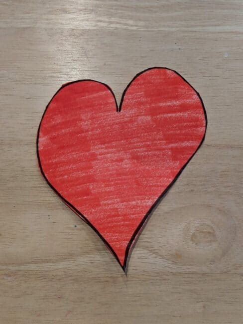Cut out the heart for some extra fine motor skills