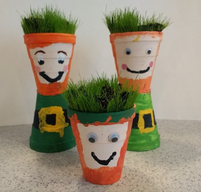Cute and easy planters for St. Patrick's Day!