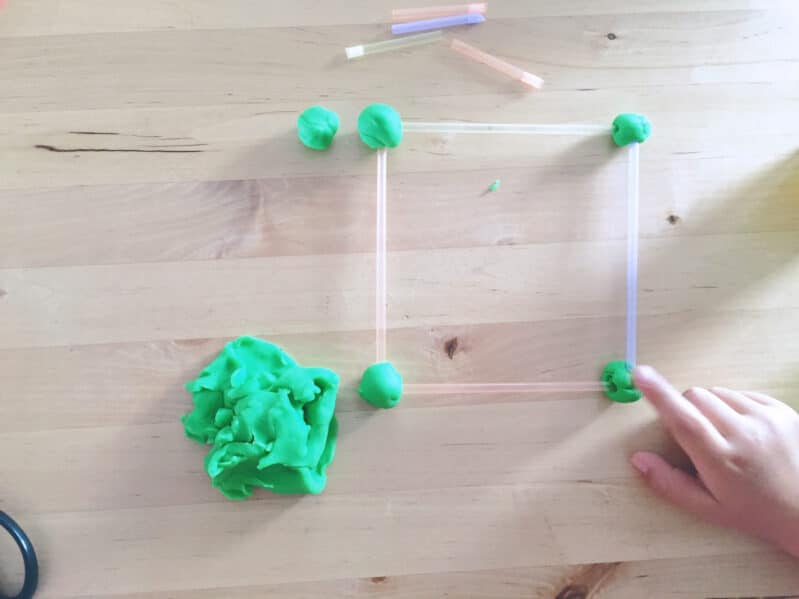 Build creative play dough straw buildings with a fun activity from Member of the Month Ashley!