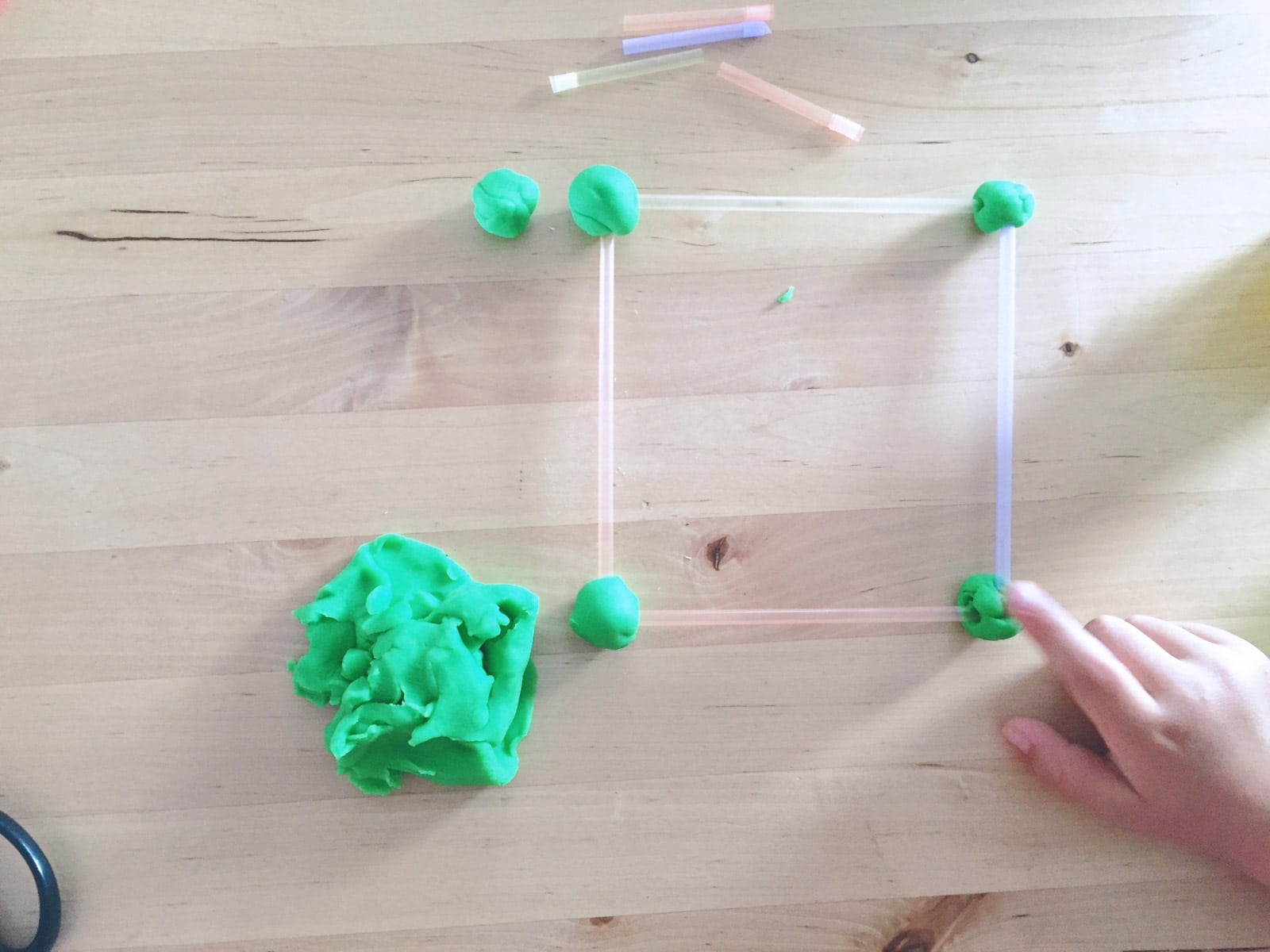 Super Easy Play Dough Straw Buildings for Kids - Hands On As We Grow®