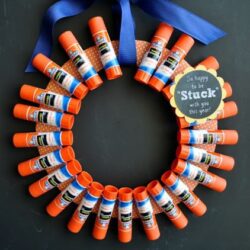 I Heart Crafty Things- Glue Stick Wreath