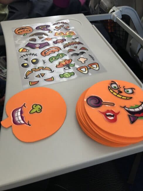 Pack sticker kits for no-screen ways to entertain kids on a plane