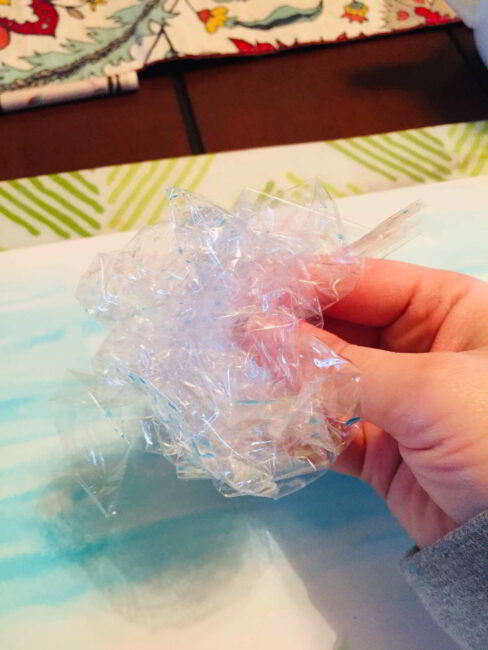 Dabbing plastic wrap is one of the watercolor techniques -- so many great ideas