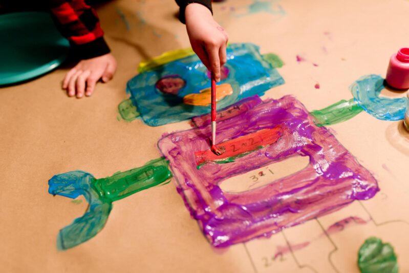 Paint and learn math with a simple activity for kids!