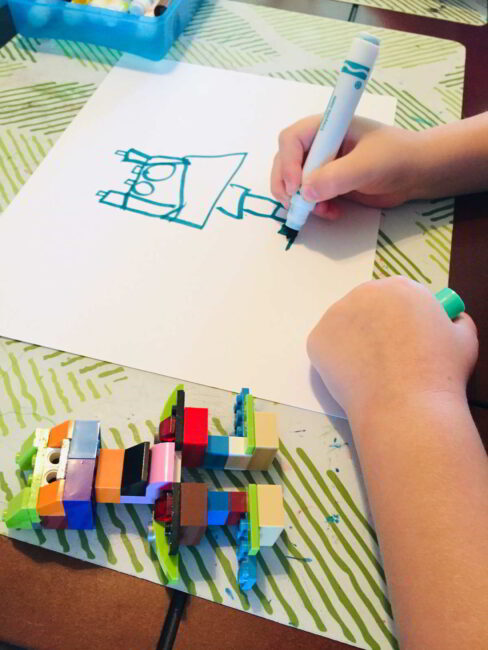 Remix a classic LEGO build, and with this easy LEGO art challenge!