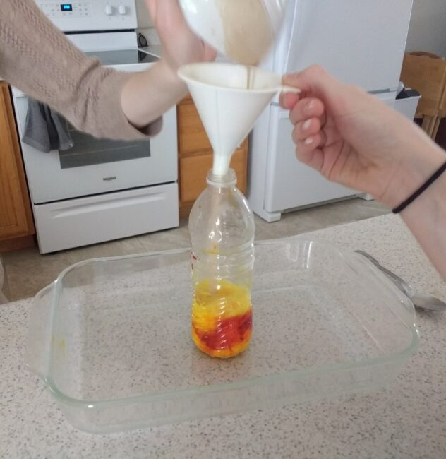 Have your kids mix all of the ingredients together to make elephant toothpaste.