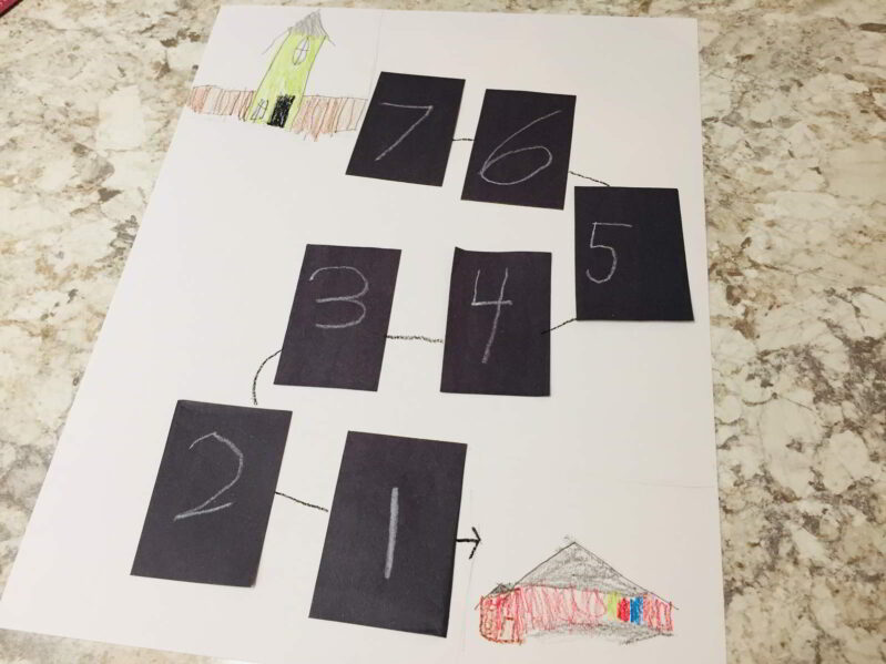 Back to school countdown art project for kids.