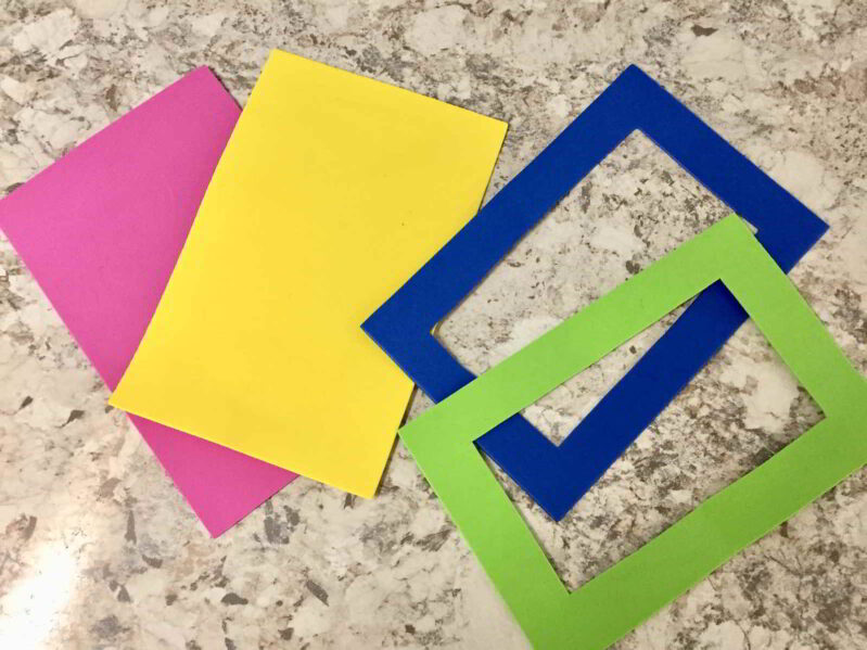 Make foam frames for the kids to use in the sandbox