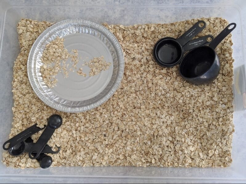 Apple Pie Sensory Bin Tools for Toddlers