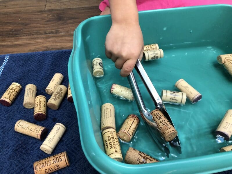 We've put together a collection of wine cork activities for kids. Like this one: Wine Cork Bobbing.