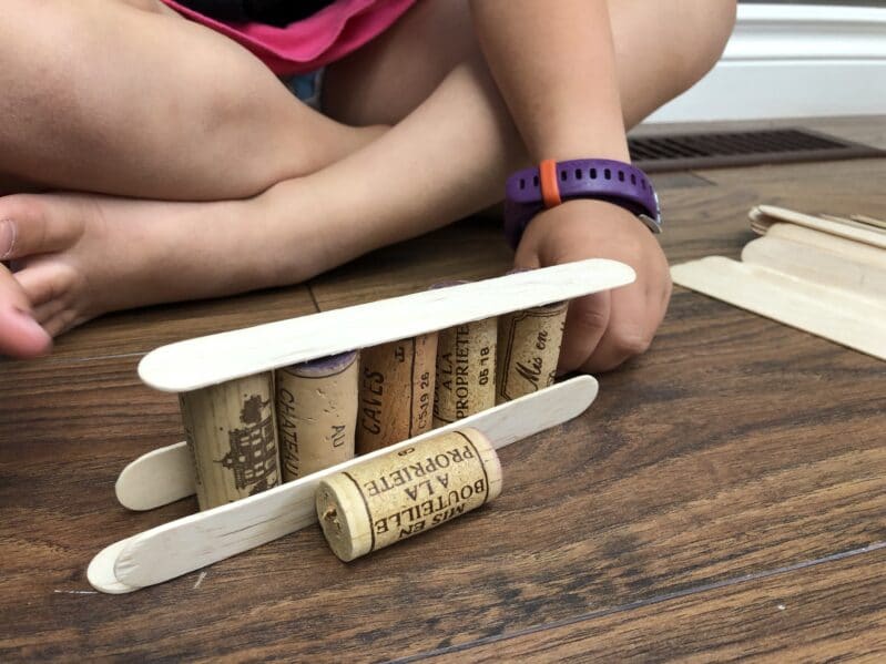 We've put together a collection of wine cork activities for kids. Like this one: Cork and Popsicle Stick Building.